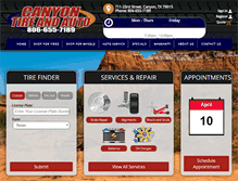 Tablet Screenshot of canyontireandauto.com
